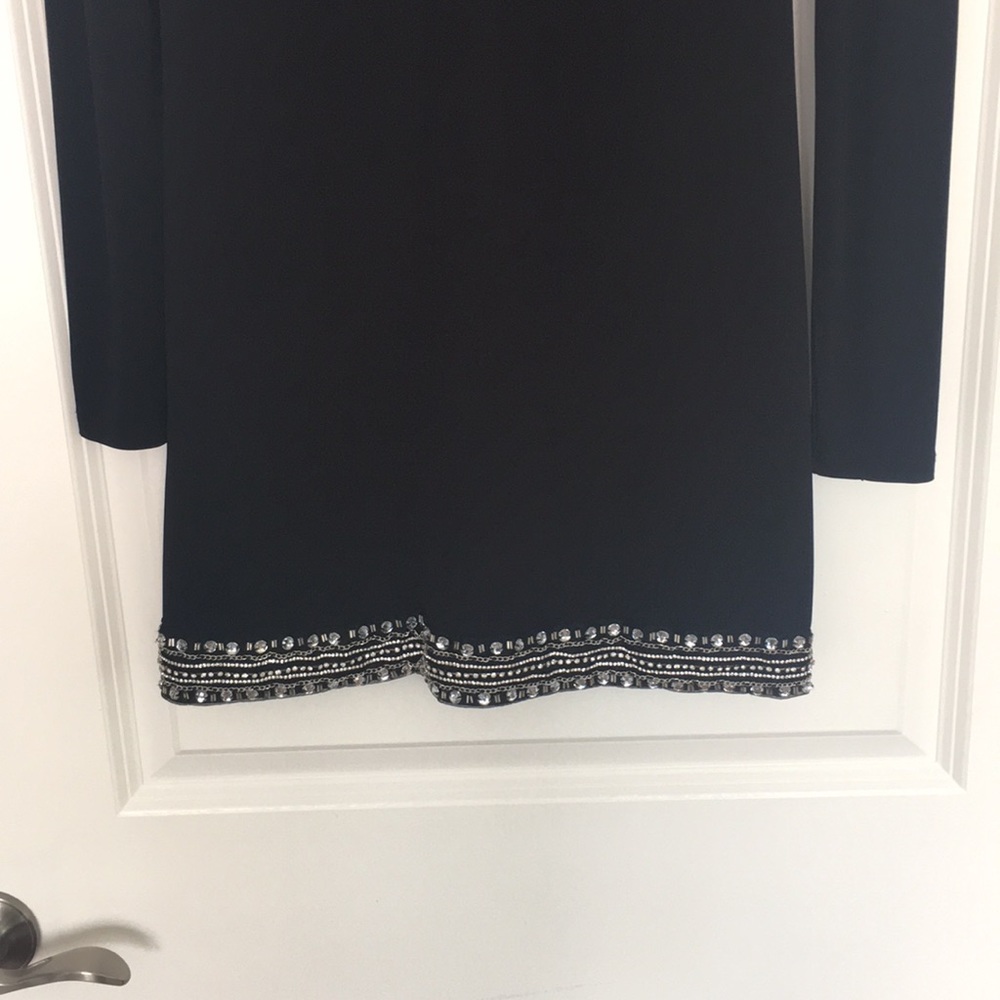 Bebe Black Dress with Embellishments, Size Small - Picture 5 of 8